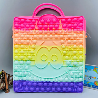 push pop it fidget cartoon shape hand bag